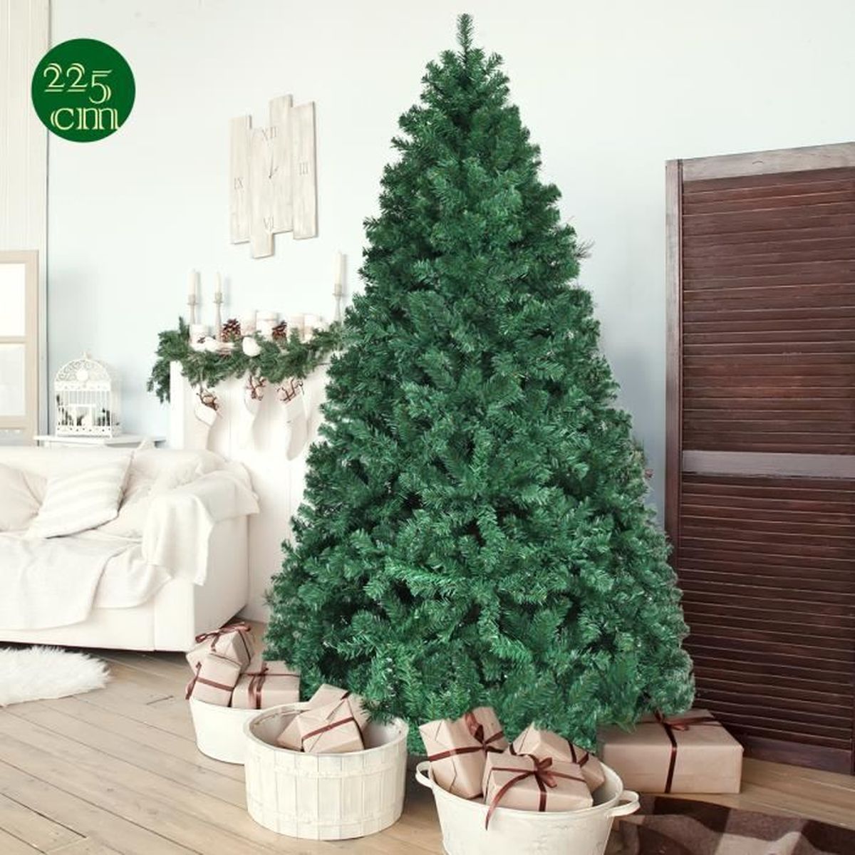 Sapin de Noël Artificiel LED 1346 Branches en PVC 400 Ampoules