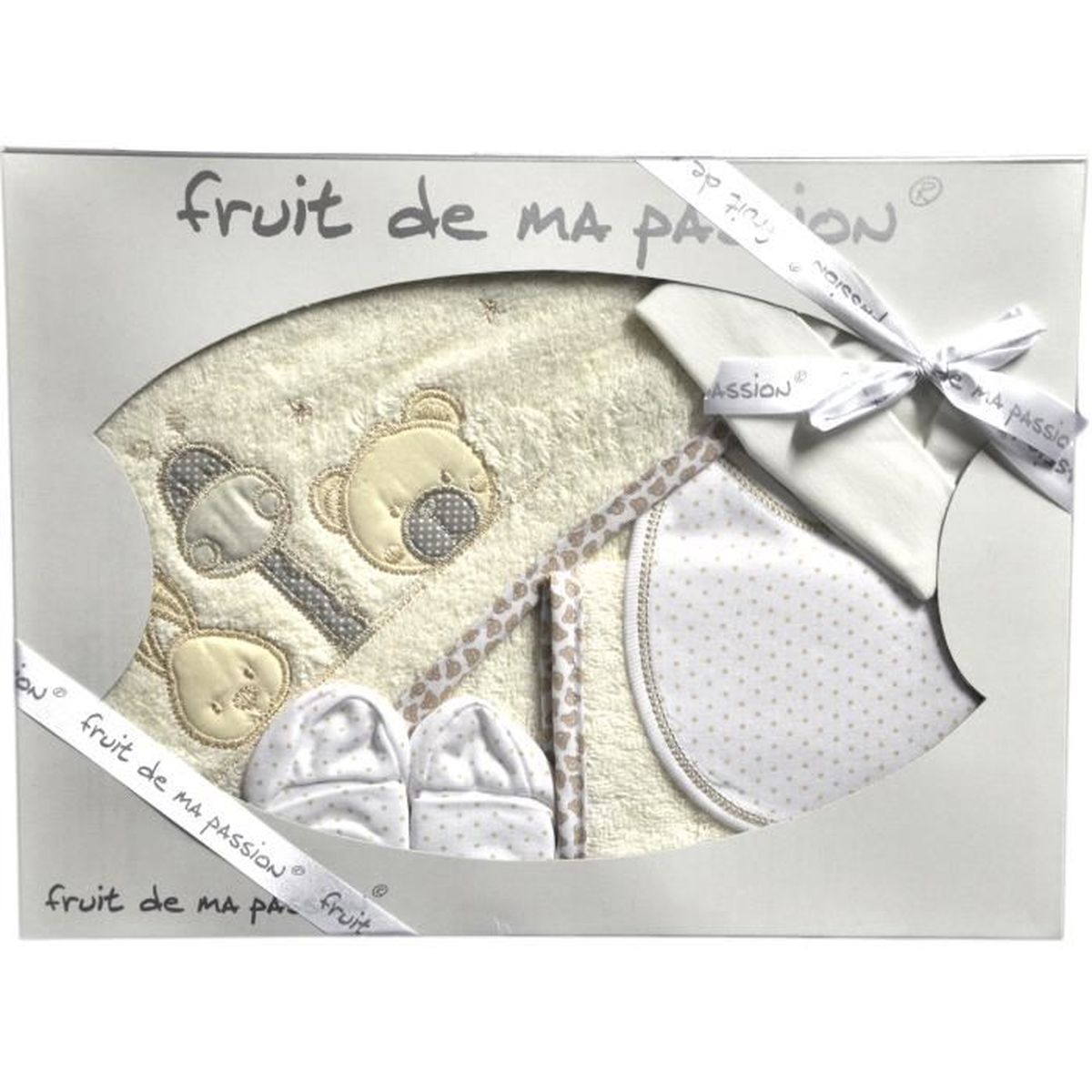 Fruit De Ma Passion Ensemble Sortie De Bain 5 Pieces Pour Bebe En Coffret Sjb001 Cdiscount Puericulture Eveil Bebe