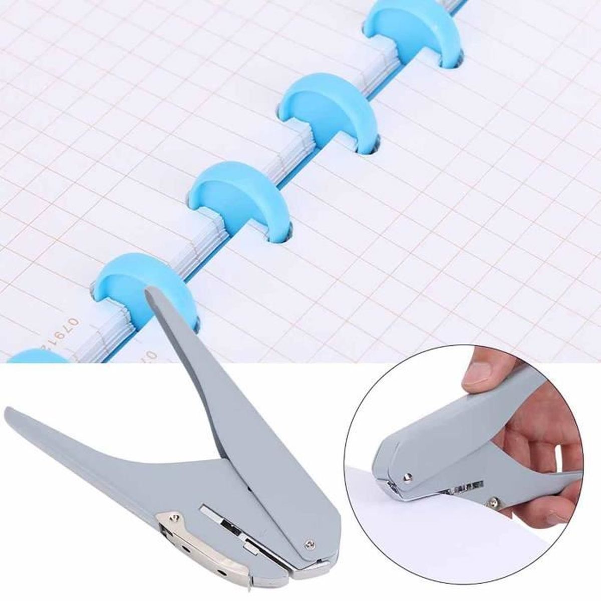 Perforatrice Champignon Fun - Perforateur 1 Trou En Forme De Champignon, Beige, Pour 6 Feuilles A4, Scrapbooking & Reliure Créative