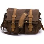 ANLADIA Sac Bandouliere Epaule Sacoche Canevas Cuir Dos Homme Cartable Camping Ecole Bag