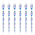 AQSACOKIYA 12Pcs Répulsif Contre Les Oiseaux 30cm Réfléchissantes Répulsives Barre Effaroucheur Oiseaux 360 Degrés pour Protéger Jardin(Violet)