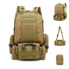 BYONDSELF Sac à Dos Randonnée, 55L Sac Militaire Multifonctionnel avec 2 Packs Détachables, Sac a Dos Imperméable pour Camping Trekking