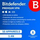 VPN Bitdefender Premium 2025 - 10 Appareils - 1 An - Renouvellement automatique - Téléchargement