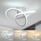 DELIPOP Plafonnier LED moderne 20W Noir Lampe de Plafond Température de couleur réglable pour chambre salon couloir salle à manger