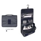 Trousse de toilette pliable - NOVAGO - Pois / Bleu Foncé - Souple - Zippée - Mixte
