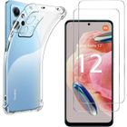 Coque antichoc - Phonillico - Xiaomi Redmi Note 12 4G - Silicone souple - Protection renforcée - 2 Verres Trempé