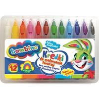 Crayons de maquillage BAMBINO - 12 couleurs - super doux, facilement lavable et non-toxique