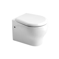 Toilettes suspendues avec rebord en céramique blanc - Soave