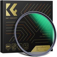 K&F Concept Filtre Black Diffusion 1-8 67mm Haute-définition Résistant à l'eau Anti-Rayures pour Objectif Appareil Photo Numérique