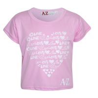 Enfants filles Haut court Love imprimé Shirt 5-13 Ans