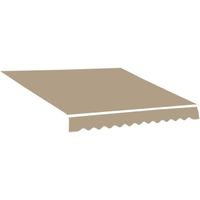 Toile de rechange store banne - lambrequin vagues douces - polyester haute densité 280 g/m² anti-UV dim. 3,82L x 2,4l (avancée) m