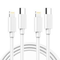 Câble Iphone Usb C 1M Lot De 2[Certifié Apple Mfi],Câble Usb C Vers Lightning Cable Iphone Charge Rapide Cable Chargeur Iphon[J140]