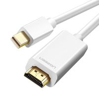 UGREEN 2M Câble Mini Displayport vers HDMI 1080P Thunderbolt Mini DP vers HDMI, Compatible avec MacBook Pro MacBook Air