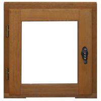 Fenêtre 1 vantail tirant gauche double vitrage GoodHome en bois marron l.65 x H.62