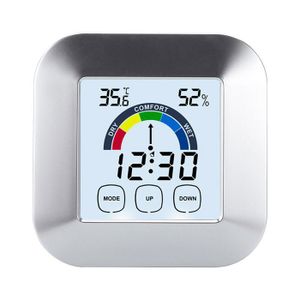 HORLOGE - PENDULE Thermomètre d'intérieur à horloge électronique mul