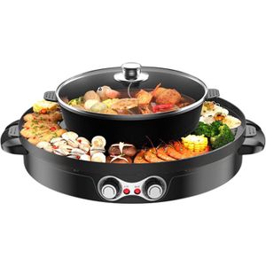 Hot Pot Barbecue électrique 2 En 1, 2200 W, Multifonction