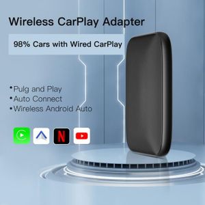 Adaptateur CarPlay sans fil pour iPhone Apple,WiFi, 5 mesurz, Dongle CarPlay  pour voiture filaire USB, Play Cars Abrting filaire à sans fil