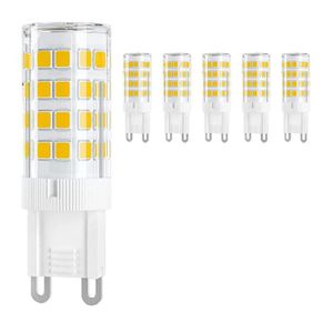 AMPOULE - LED Pack 5 Ampoule LED G9 5W Blanc Froid 6000K, 500LM,Équivalent Halogène 50W, G9 LED Lampe Pour Lustre,Applique Murale D'Intérieur