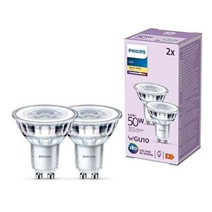 AMPOULE - LED Philips Lighting pack de 2 ampoules LED GU10, 50W, 2700K, blanc chaud