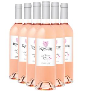VIN ROSE Premium Les Pétales de Roncier Rosé - Lot de 6x75cl - Roncier - Vin Rosé de Bourgogne - Appellation VDF Vin de France - Origine Bour