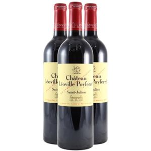 VIN ROUGE Château Léoville Poyferré - Rouge 2020 - Saint-Julien - Vin Rouge de Bordeaux (3x75cl)