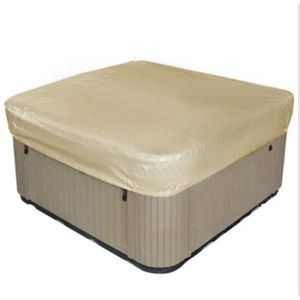 SPA COMPLET - KIT SPA Juste anti-poussière carrée pour bain à remous,protection anti-UV imperméable,extérieur,spa chaud,source - beige-228x228x30cm
