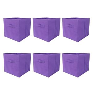 UNIMASA - Boîtes de rangement en tissu Panier organisateur pliable 31x31x31  cm Pack de 2 unités - Noir