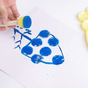 Kit de Pinceaux,Pinceau Brosses Diverses Brosse /Éponge Rouleau EVA Creative DIY Aquarelle Peinture Dessin Ensemble Jouets,29 pcs Outils de Peinture pour Enfant.