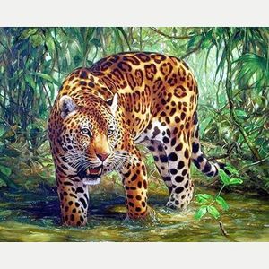 Diamant Peinture Léopard Forêt Mural Art Artisanat 3D DIY Broderie Animal Neuf