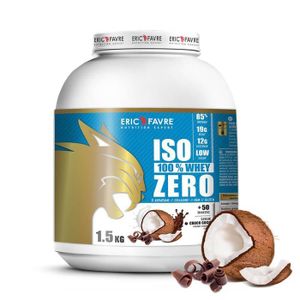 PROTÉINE ISO WHEY ZERO 100% Pure Whey Protéine Isolate (Choco Coco) - Prise de Masse - 2kg - Laboratoire Français Eric Favre