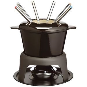 Caquelon fondue fromage poelon casserole couvercle orange Taille - 22 cm -  Cdiscount Electroménager