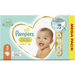 COUCHE PAMPERS Premium Protection Taille 3 - 111 Couches