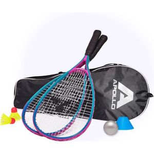 KIT BADMINTON Kit Raquettes Badminton de Différentes Couleurs pour Adulte et Enfant - Raquettes Squash – Balle, Sac Badminton, Volant Badmint44