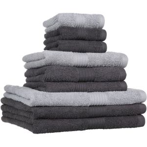 Lot de 4 Rockfields Lot de 4 ou 8 serviettes de qualité hôtelière 100 % coton super doux et très absorbant Serviette pour le visage les mains et serviette de bain Coton blanc 