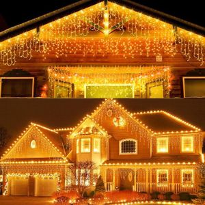GUIRLANDE D'EXTÉRIEUR Guirlande Lumineuse LED Blanc Chaud 10M 400 LEDs - Extérieur et Intérieur - Noël Fêtes Jardin