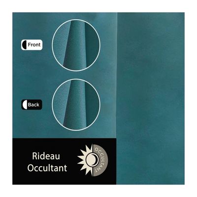 Rideau Occultant à Œillets "Reglisse" 140x240cm Bleu Marine - Gamm