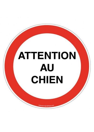 Warnschild 'Attention Chien' – 150x105 Mm, Selbstklebend Oder Aluminium, Hundewarnung