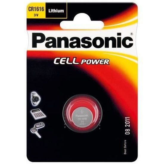 Pile Bouton Panasonic CR1616 - Lithium, 3V - Lot De 1 Pile (multicolore Selon Stock)