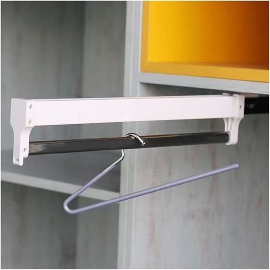 Tringle à Vêtements Coulissante Télescopique - Alliage Aluminium, Longueur 25 Cm (extensible), Pour Armoire - 7
