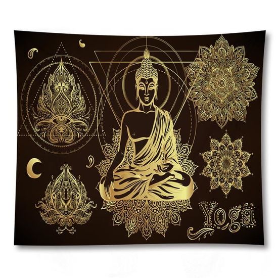 Mvbmbbc Fleur De Vie Tapisserie Suspendue Personnalisée 200x150cm - Décor Murale Yoga Méditation