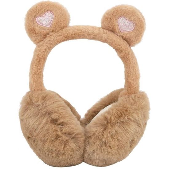 2 Paires De Cache-oreilles En Peluche Pour Fille - Confortables Pour L'hiver - Taille Unique