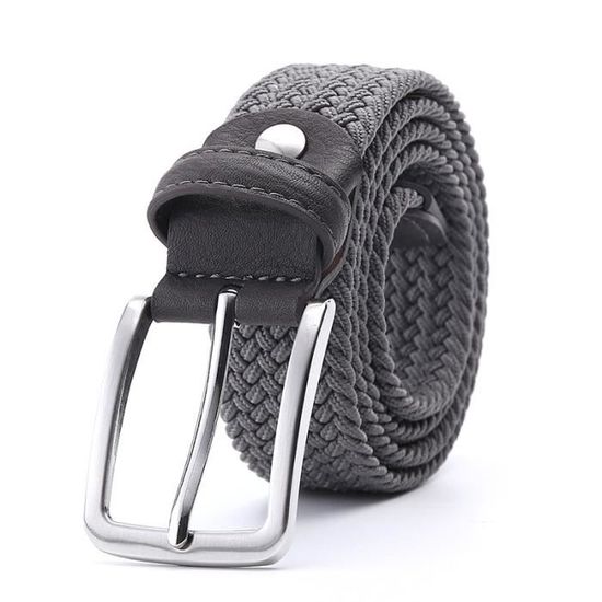 Ceinture Extensible Tressée Noir