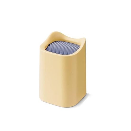 Mini Poubelle De Bureau Murale - Sans Couvercle - Dimensions 22.7x14.5x9.5 Cm - Marron Clair - Pour Maison, Hôtel, Bureau - 8
