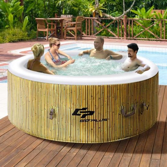 Spa Gonflable COCO SPA EXOTIK 180 Cm - 140 Jets, 2240 W, Imitation Bois