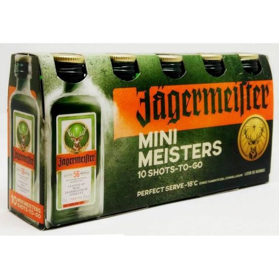 Jägermeister 70cl Coffret 4 verres shooters - La cave Cdiscount