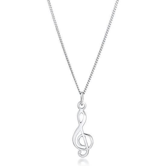 Elli Collier Pendentif Solitaire Cristaux - Argent Sterling 925 | Collier Femme Élégant 45 Cm