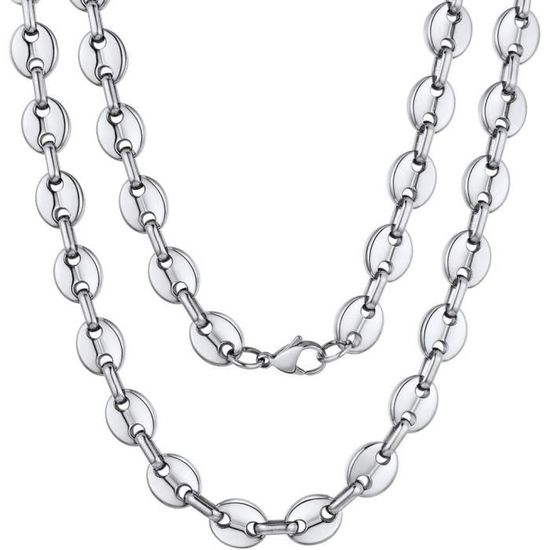 Collier Pendentif Grain De Café - Chaîne 45cm Plaqué Or Poinçonné - Neuf Avec étiquettes - Unisexe