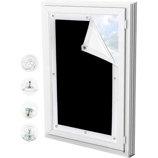 Store Occultant Pour Fenêtre De Toit - 130 X 146 Cm - 100% Opaque, Isolation Thermique - Sans Perçage