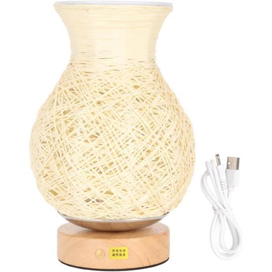 Lampe De Table LED Yuehuamech - 3000K Lumière Chaude Réglable - Batterie Blanc