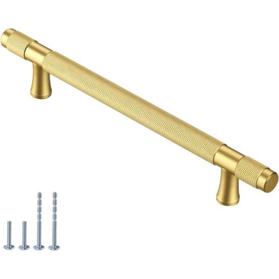 Lot De 6 Poignées De Meubles En Bois, Espacement Des Trous De 192 Mm